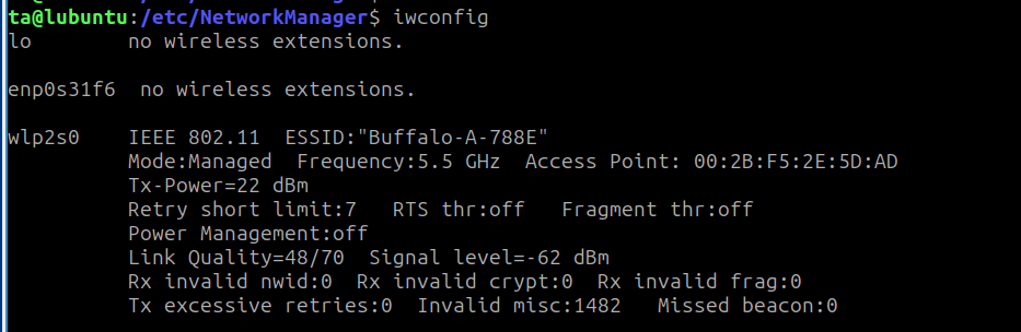 iwconfig